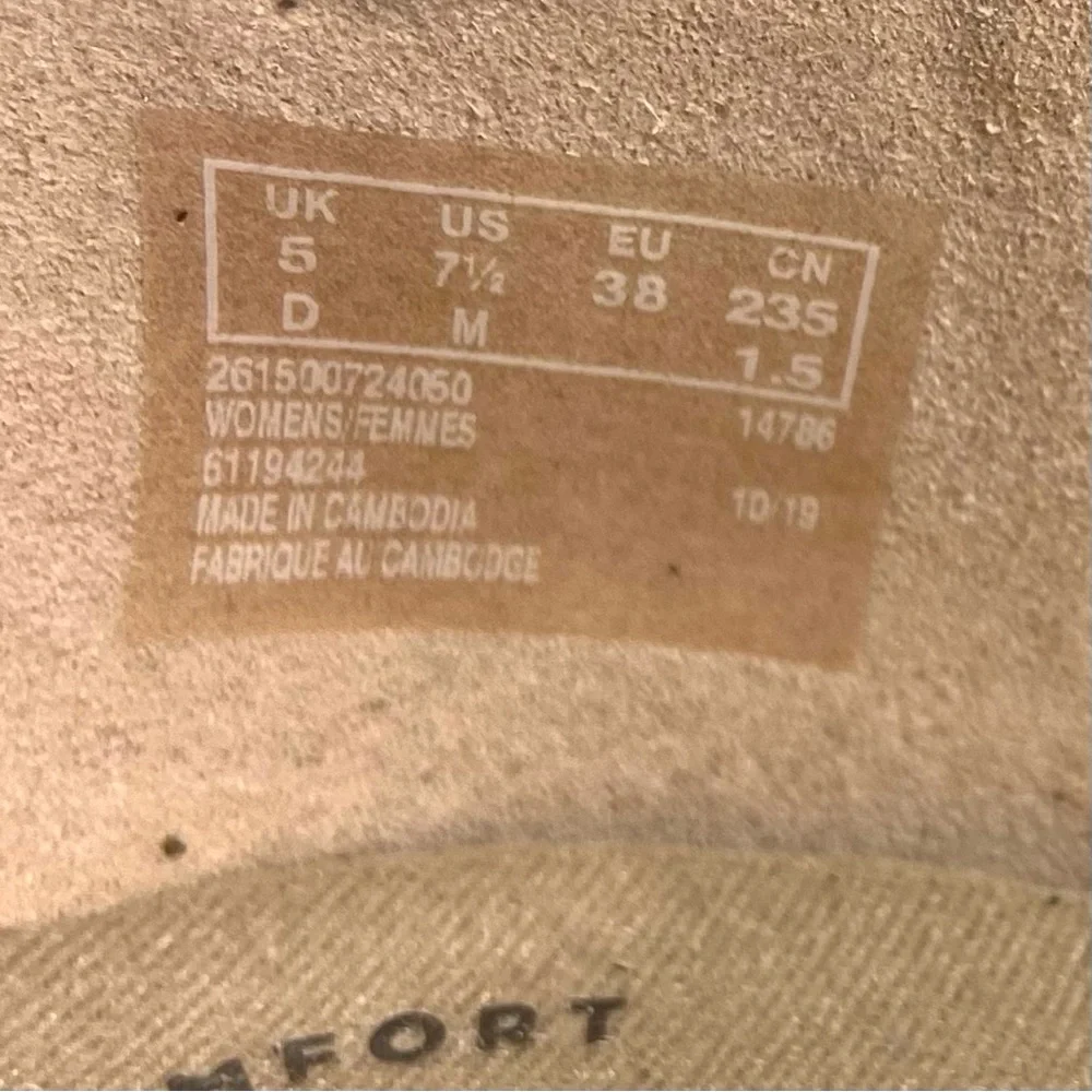 Clarks‎ Danelly Shine Flats Women’s Size 7.5M Blush Leather Slip On Shoes.